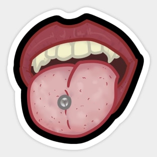 Bare your fangs Sticker